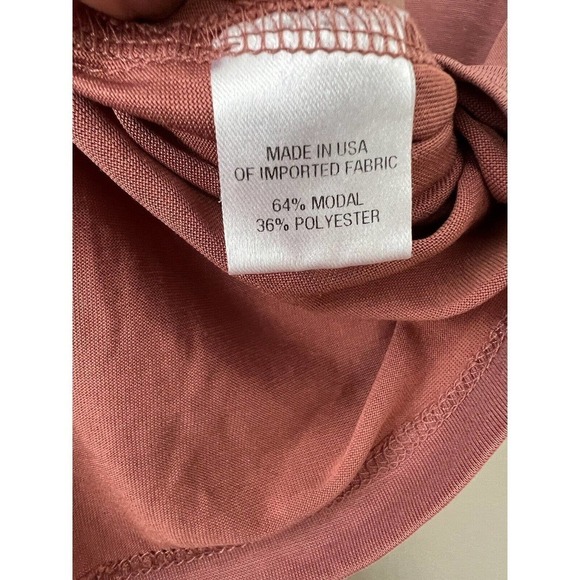 Drew Women's Modal Blend Sleeveless Pink Knit Top Size Small High Low Casual - Picture 7 of 11